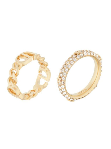 Petit CD Logo Ring Set Gold - DIOR - BALAAN 1