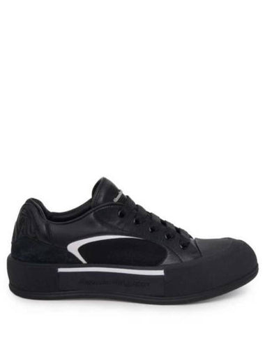 Skate Deck Plimsol Low Top Sneakers Black - ALEXANDER MCQUEEN - BALAAN 1