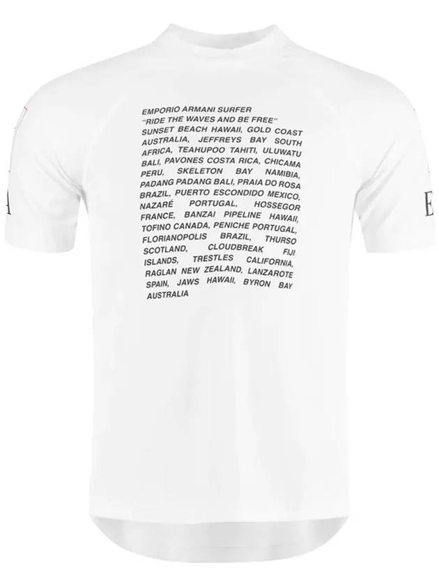 Logo Print Short Sleeve T-Shirt White - EMPORIO ARMANI - BALAAN 2