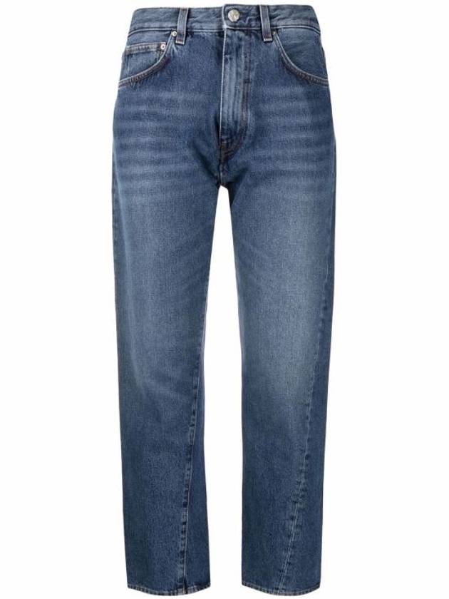 Women's Twisted Seam Straight Jeans Blue - TOTEME - BALAAN 2