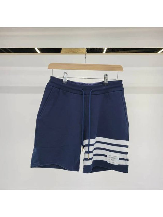 Women's Loopback Pants Shorts 415 Navy - THOM BROWNE - BALAAN 1