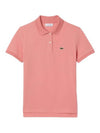 2 Button Embroidery Logo Regular Fit Polo Shirt Pink - LACOSTE - BALAAN 1