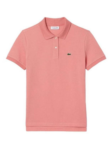 2 Button Embroidery Logo Regular Fit Polo Shirt Pink - LACOSTE - BALAAN 1