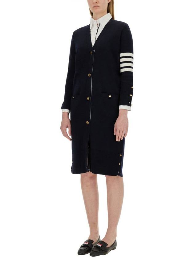 Milano Fine Merino Cardigan Navy - THOM BROWNE - BALAAN 3