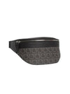 Men's Gancini Monogram Print Belt Bag Grey - SALVATORE FERRAGAMO - BALAAN 1