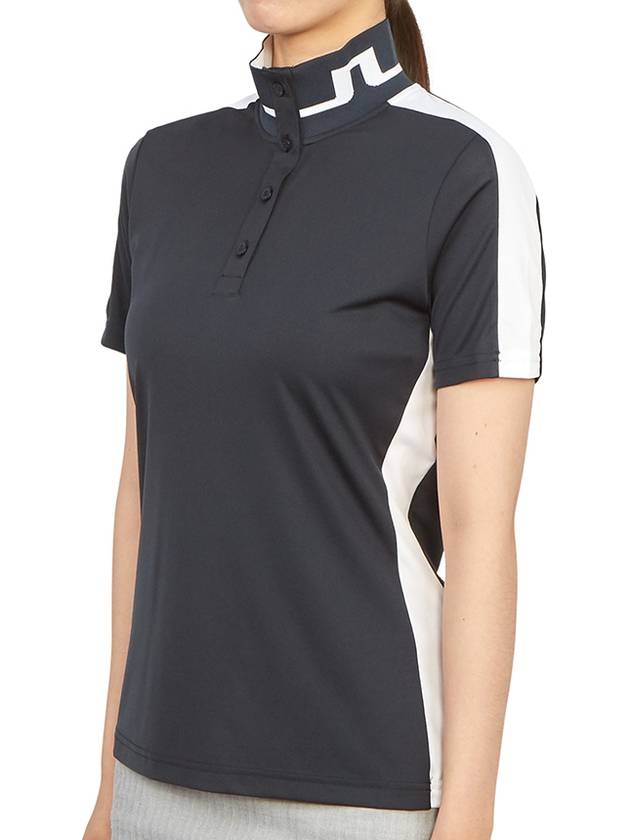 Women's PIP Short Sleeve Polo Shirt Navy - J.LINDEBERG - BALAAN 3