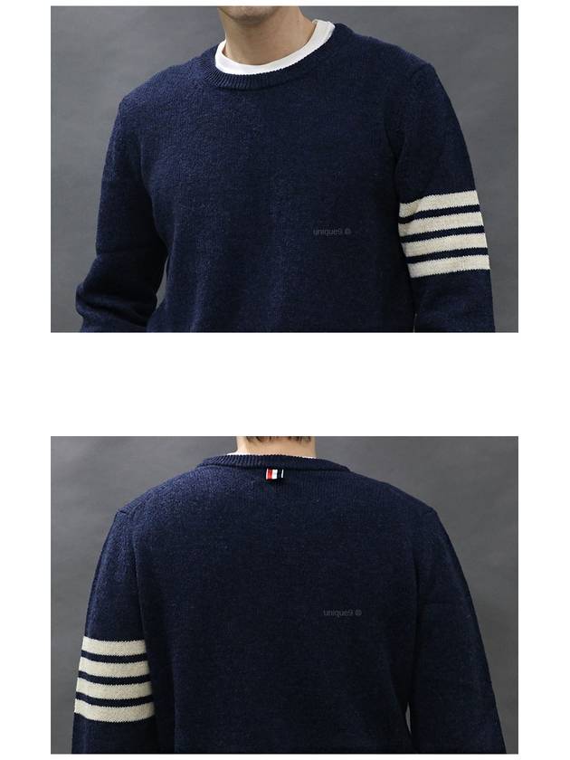 Diagonal Armband Knit Top Navy - THOM BROWNE - BALAAN.