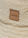 Mark Faux Shearling Bucket Hat Ecru - A.P.C. - BALAAN 8