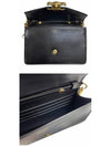 Triomphe Chain Shiny Calfskin Half Wallet Black - CELINE - BALAAN 6