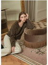 Women's Woods V-neck Knit Brown P00000DR - MICANE - BALAAN 7