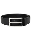 Men's Leather Belt Black - PRADA - BALAAN 2