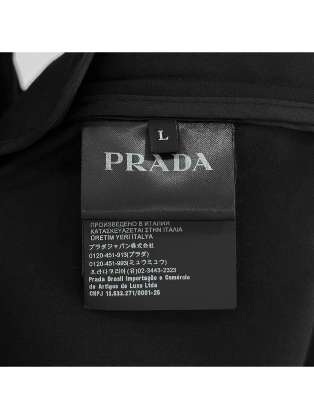 L Prada Men s Triangular Logo Wool Blouson Jacket Black - PRADA - BALAAN 7