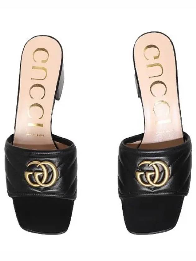 Double G Slide Sandal Heels Black - GUCCI - BALAAN 2