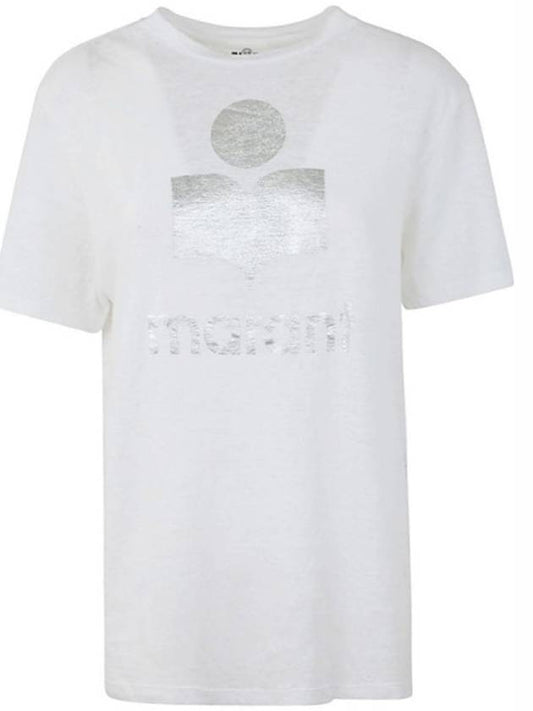 Zwell Logo Print Short Sleeve T-Shirt White - ISABEL MARANT - BALAAN 2