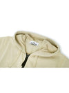 Wappen Patch Cotton Fleece Zip Up Hoodie Beige - STONE ISLAND - BALAAN 4