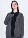 Silket Cable Y neck Cardigan Chacoal - CHANCE'S NOI - BALAAN 3