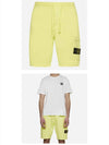 Men's Wappen Patch Bermuda Shorts Melon Lime - STONE ISLAND - BALAAN 5