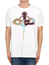 Spray ORB Classic Short Sleeve T-Shirt White - VIVIENNE WESTWOOD - BALAAN 4