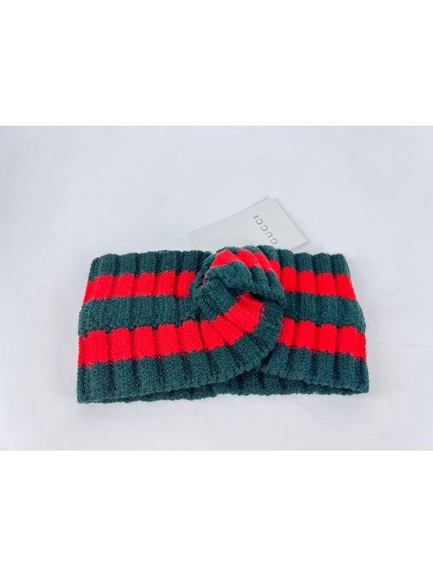 Web Stripe Wool Hair Band 457838 - GUCCI - BALAAN 5