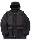 convert down quilting patch wool hooded jacket charcoal - OFFGRID - BALAAN 2