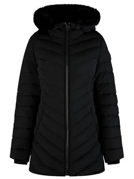 Women's Roselawn Hooded Fur Padding Black - MOOSE KNUCKLES - BALAAN 2