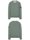 526C4 Light Wool Crew Neck Knit Olive - STONE ISLAND - BALAAN.