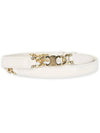 Small Gourmet Triomphe Leather Belt White - CELINE - BALAAN 2