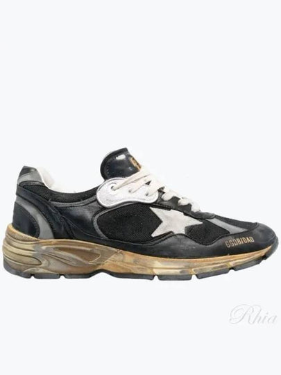 Dad-Star Mesh Nappa Leather Low Top Sneakers Black Ice Grey - GOLDEN GOOSE - BALAAN 2