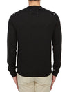 Back Stitch Crew Neck Wool Knit Top Black - MAISON MARGIELA - BALAAN 5