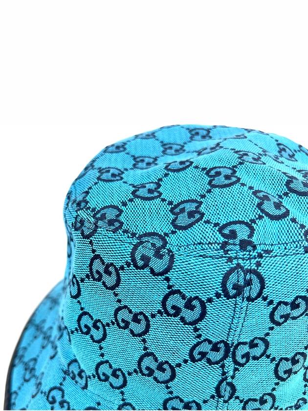 GG Monogram Canvas Bucket Hat Blue - GUCCI - BALAAN 7