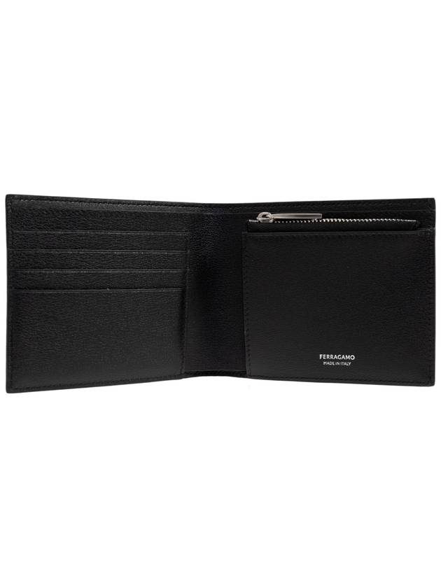 FERRAGAMO Leather Wallet, Men's, Black - SALVATORE FERRAGAMO - BALAAN 2