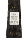 Skull Polka Dot Silk Tie Brown - ALEXANDER MCQUEEN - BALAAN 7