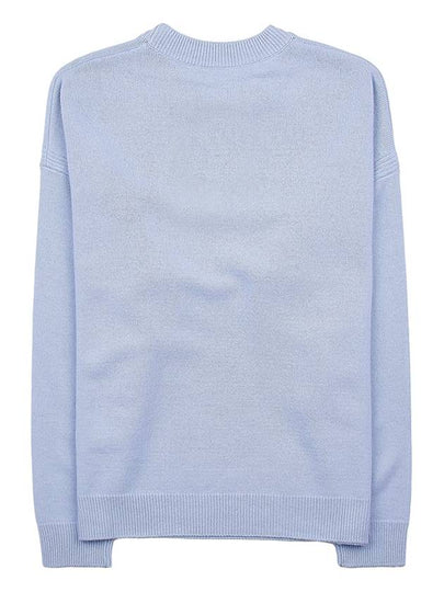 Maison Kitsune Fox Head Wool Knit LM00819KT1063 SKY BLUE - MAISON KITSUNE - BALAAN 2