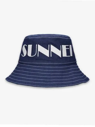 Drawstring Logo Bucket Hat Blue CACCXSAC046COT0360095 - SUNNEI - BALAAN 1