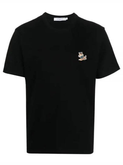 Dressed Fox Patch Classic Short Sleeve T-Shirt Black - MAISON KITSUNE - BALAAN 2