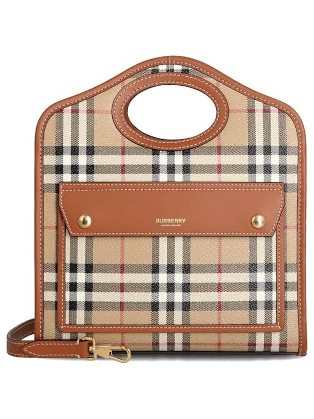 Check Mini Pocket Tote Bag Beige - BURBERRY - BALAAN 2