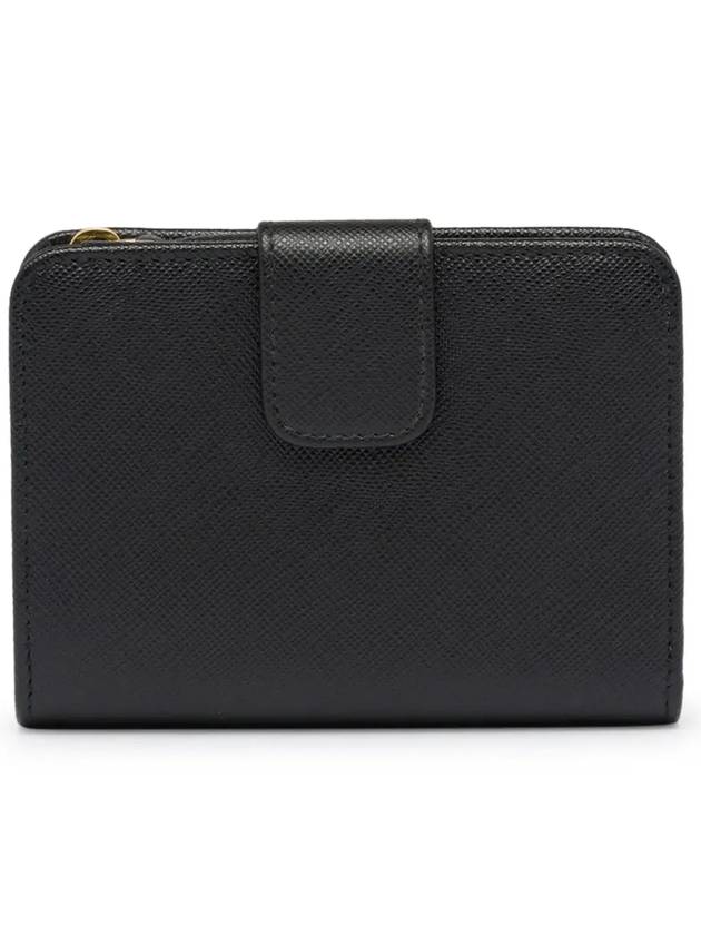 Small Saffiano Half Wallet Black - PRADA - BALAAN 3