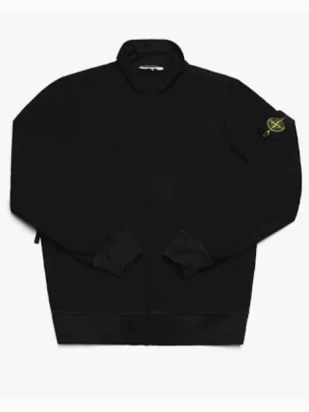 Logo Badge Zipper Comfort Fit Fleece Track Jacket Black - STONE ISLAND - BALAAN 2