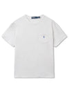 Classic fit cotton linen pocket t shirt white - POLO RALPH LAUREN - BALAAN 1