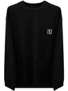 Back logo printing round long sleeve t shirt black men s W243TS17713B TJ - WOOYOUNGMI - BALAAN 1