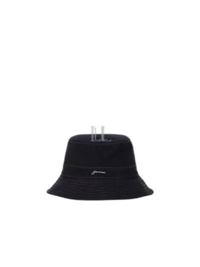 Denim Bucket Hat Black - GANNI - BALAAN 2