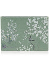 Flower Print Single Card Wallet Light Green - THOM BROWNE - BALAAN 4