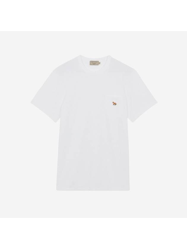 Baby Fox Patch Pocket Short Sleeve T-Shirt White - MAISON KITSUNE - BALAAN 2