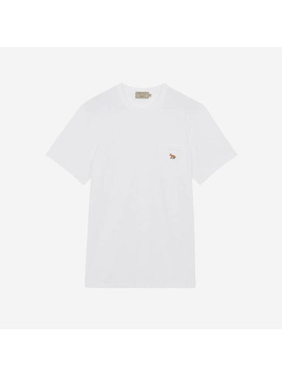 Baby Fox Patch Pocket Short Sleeve T-Shirt White - MAISON KITSUNE - BALAAN 2