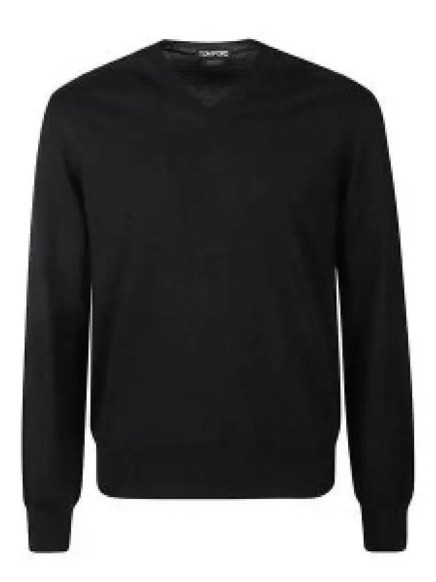 24 KVL003 005S23 LB999 Cotton V neck knit 1216705 - TOM FORD - BALAAN 1