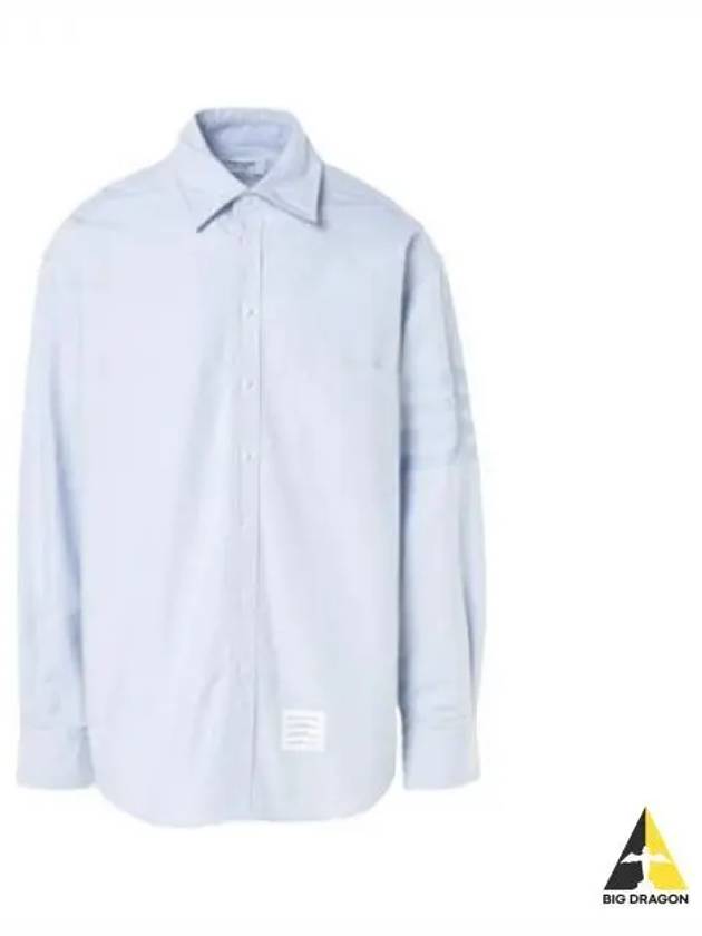 4 Bar Stripe Oxford Shirt Light Blue MWL381A 06496 - THOM BROWNE - BALAAN 1