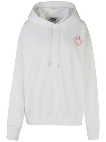 Moschino Jeans White Cotton Sweatshirt - MOSCHINO - BALAAN 1