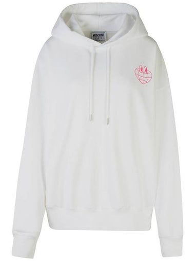 Moschino Jeans White Cotton Sweatshirt - MOSCHINO - BALAAN 1