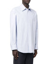 Striped Detail Long Sleeved Shirt Light Blue - THOM BROWNE - BALAAN 3