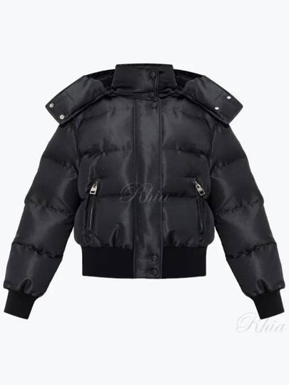 Graffiti High-Neck Short Padding Jacket Black - ALEXANDER MCQUEEN - BALAAN 2